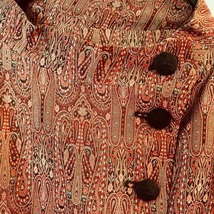 Nehru Style Women’s 3/4 Length Tunic Style Jacket..Size Large..Red, Gold & Black